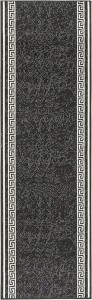 Chodnik na korytarz, przedpokój 80x350cm-Hanse Home Basic z krótkim miękkim włosem, grafitowo kemowy nowoczesny