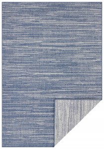 Dywan na taras 160x230cm ELLE DECOR GEMINI- niebiesko kremowy, dwustronny płasko tkany,zewnętrzno-wewnętrzny