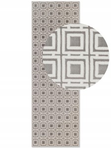 CHODNIK do korytarza 80x240cm, ELLE DECORATION Perles , kolor szaro kremowy