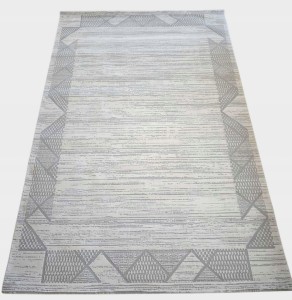 Ekskluzywny gruby Dywan SETA HALI, pluszowy wzór loftowy do salonu 160x230cm,szaro kremowo