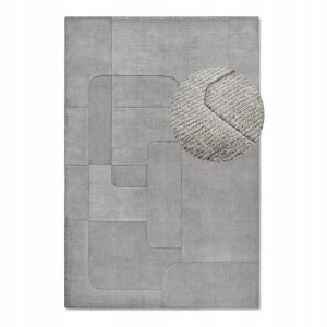 Dywan wełniany do salonu 120x170cm-Villeroy&BOCH Charlotte , beżowy z miękkim włosiem, wycinany 3d