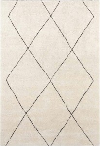 Dywan Elle Decor kremowy, boho, pluszowy 80x150 cm