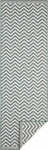 Dywan Northrugs Bougari -PALMA, zielono kremowy chodnik dwustronny 80x350cm