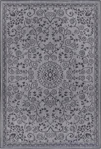 Dywan na taras 80x150cm NORTHRUGS LEYTE- grafitowo szary, dwustronny płasko tkany,zewnętrzno-wewnętrzny