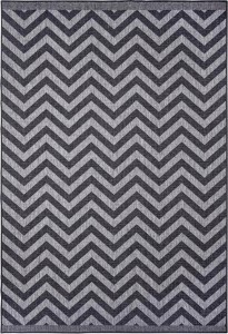 Dywan na taras 80x150cm NORTHRUGS PALMA- grafitowo szary, dwustronny płasko tkany,zewnętrzno-wewnętrzny