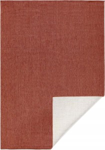 Dywan na taras 160x230cm Northrugs MIAMI- brązowo kremowy, dwustronny płasko tkany,zewnętrzno-wewnętrzny