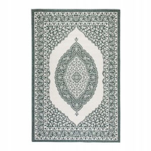Dywan zewnętrzno-wewnętrzny na taras 120x170cm,dwustronny ,sznurkowy NORTHRUGS GEMINI, zielono kremowy, płasko tkany
