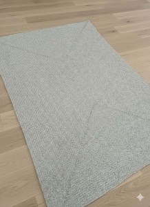 Dywan jutowy 160x230cm, szary dywan pleciony, skandynawski