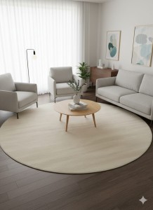 Dywan okrągły GALANT 109UA kremowy – 150cm
