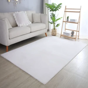 Dywan do salonu 160x230cm,antypoślizgowy miękki kremowy, pluszowe włosie