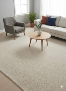 DYWAN JUTOWY 160x230 CM 8 MM KREMOWO POMARANCZOWY NATURALNY