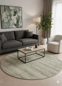 Dywan okrągły Yaren Carpet Viera Mid Low – 160cm, zielony
