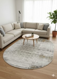 Dywan owalny 240×340cm Ocean Collection Deep Ocean 0155GA szaro-antracytowy nowoczesny