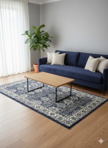 Dywan orientalny GRANADA granatowy 100×160cm | klasyczny wzór