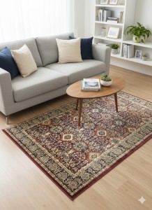 Dywan orientalny GRANADA czerwony 100×160cm | klasyczny wzór