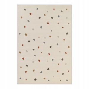 Dywan dziecięcy 200x290cm Hanse Home - kremowy w kolorowe kropki, miękki włos