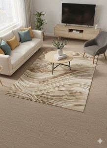Dywan nowoczesny VENUS 160x230 cm beż krem fale abstrakcyjny elegancki