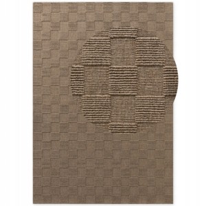 DYWAN naturalny z wełny Villeroy & Boch SCALA 160x230cm,nowoczesny brązowy wzór, tkany ręcznie!