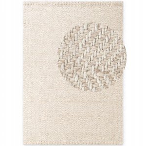 DYWAN wełniany do salonu 160x230cm w kolorze kremowym,Elle Decoration Majoli
