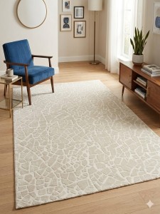 Dywan nowoczesny strukturalny 160x230 – kremowy (Viera Ultra)