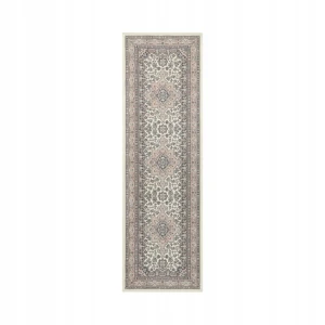 Chodnik na korytarz, przedpokój 80x250cm-Hanse Home MIRKAN, tradycyjny-klasyczny z krótkim miękkim włosem, szaro różowo kremowy