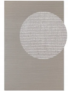 Dywan szaro kremowy do salonu 160x235cm Elle Decoration -Perles ,wzór nowoczesny 3D