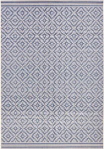 Dywan na taras 160x230cm- Hanse Home Raute ,beżowo niebieski  dywan zewnętrzno-wewnętrzny, płasko tkany typu sizal