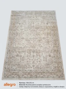 Dywan RALPH LAUREN! tradycyjny do salonu 160x230cm, beżowo kremowy marki Ralph Lauren
