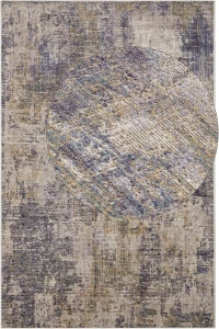 Dywan do prania 80x120cm, nowoczesny niebiesko kremowy wzór -Nouristan Cairo