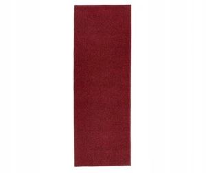 Dywan na korytarz, przedpokój 80x150cm-Hanse Home FANCY z krótkim miękkim włosem, bordowy kolor