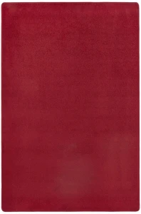 Dywan jednokolorowy do salonu 133x190cm-Hanse Home FANCY z krótkim miękkim włosem, czerwony kolor