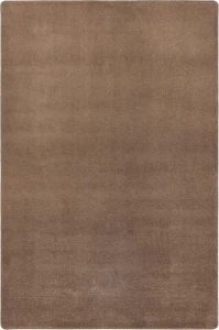 Dywan jednokolorowy do salonu 133x195cm-Hanse Home FANCY z krótkim miękkim włosem, brązowy kolor