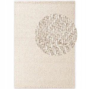 DYWAN wełniany do salonu 200x290cm w kolorze kremowym,Elle Decoration Majoli