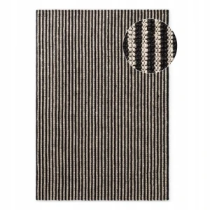 DYWAN naturalny z juty ELLE DECORATION HARVEST EBONY 160x230cm w kolorze czarno kremowym z , tkany ręcznie