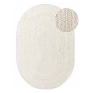 DYWAN owalny ,naturalny z juty HANSE HOME Braided 160x230cm w kolorze kremowym