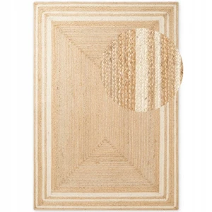 DYWAN naturalny z juty HANSE HOME LOOMA 80x150cm w kolorze beżowo kremowym,dwustronny tkany ręcznie