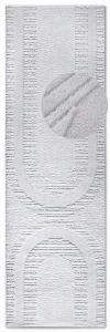 CHODNIK do korytarza 80x240cm, ELLE DECOR Bartoux , wycinany wzór, kolor kremowy