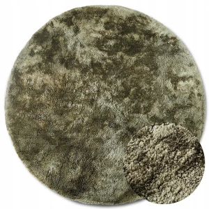 Dywan Shaggy okrągły 200cm-ELLE DECORATION COSY pluszowy zielony