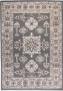 Dywan tradycyjny do salonu 80x120cm,klasyczny szaro kremowy wzór