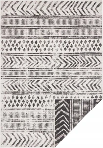 Dywan na taras 240x340cm,czarno kremowy dwustronny płasko tkany sznurkowy, NORTHRUGS BIRI