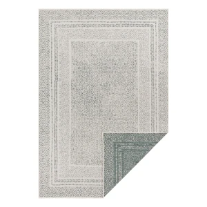 Dywan na taras 200x290cm -NorthRUGS TWIN zielono kremowy dywan,dwustronny, zewnętrzno-wewnętrzny sznurkowy, płasko tkany