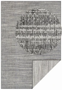 Dywan na taras 160x230cm Hanse HOME Gemini- szaro kremowy, dwustronny płasko tkany,zewnętrzno-wewnętrzny