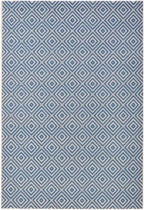 Dywan na taras 140x200cm-Northrugs MEADOW ,kremowo niebieski dywan zewnętrzno-wewnętrzny, płasko tkany typu sizal