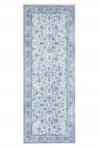Chodnik 80x200 na korytarz- przedpokój, Elle Decoration Imagination,błękitno kremowy orientalny wzór płasko tkany