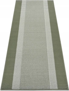 Chodnik na korytarz, przedpokój 80x200cm-Hanse Home BASIC z krótkim miękkim włosem, zielony kolor