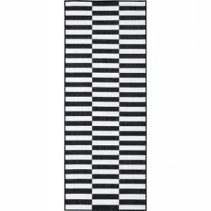 Chodnik 80x200cm Hanse HOME- - czarno biały, płasko tkany, sznurkowy ,dwustronny,zewnętrzno-wewnętrzny