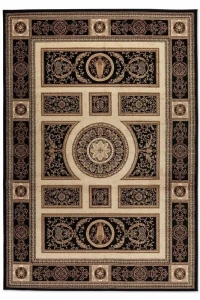 Chodnik tradycyjny na korytarz, przedpokój 80x240cm, NOURISTAN HERAT ,klasyczny wzór beżowo czarny