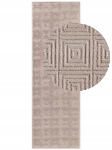 CHODNIK do korytarza 80x240cm, ELLE DECORATION Perles , kolor beżowy