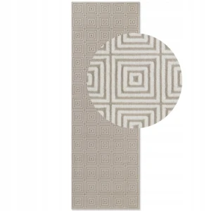 CHODNIK do korytarza 80x240cm, ELLE DECORATION Perles , kolor beżowo kremowy