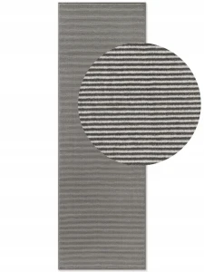 CHODNIK do korytarza 80x240cm, ELLE DECORATION Perles , kolor szaro kremowy w paski